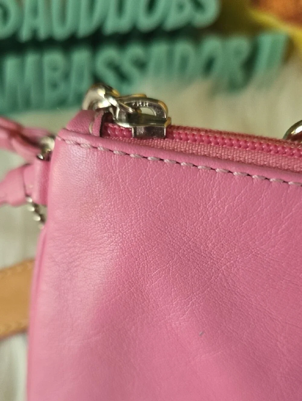 Coach Y2K BARBIE Pink Leather Wristlet Clutch EUC
